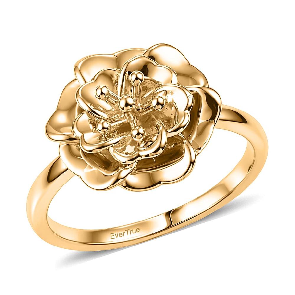 EverTrue Bronzella Collection Floral Ring in 18K YG Plated Bronze