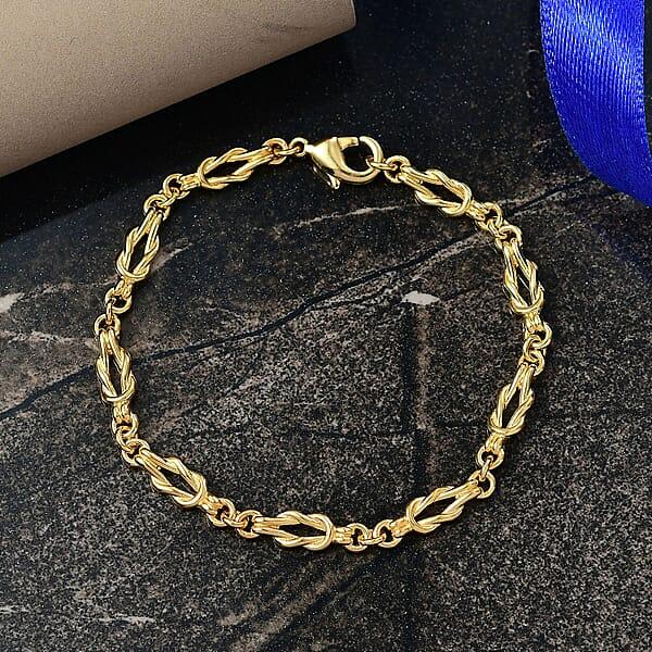 EverTrue Bronzella Collection Flowing Ribbon Bracelet In 18K YG Plated Bronze (6.50 In)