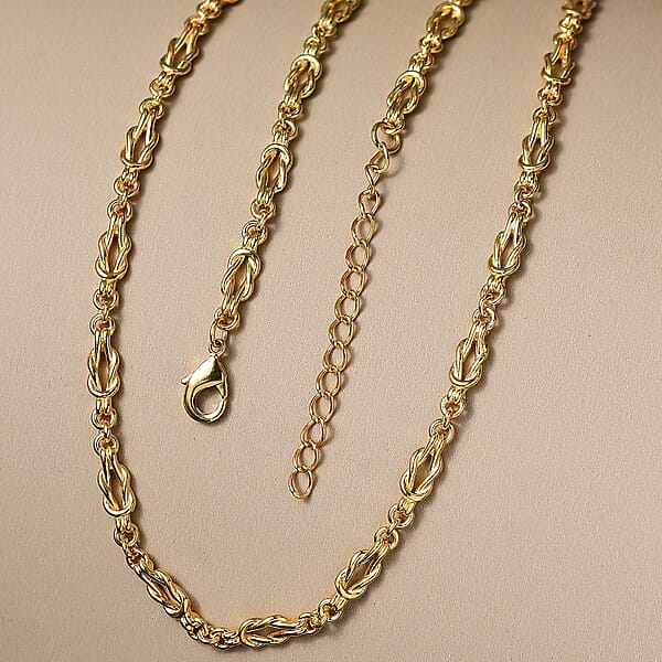 EverTrue Bronzella Collection Flowing Ribbon Necklace In 18K YG Plated Bronze 18-20 Inches