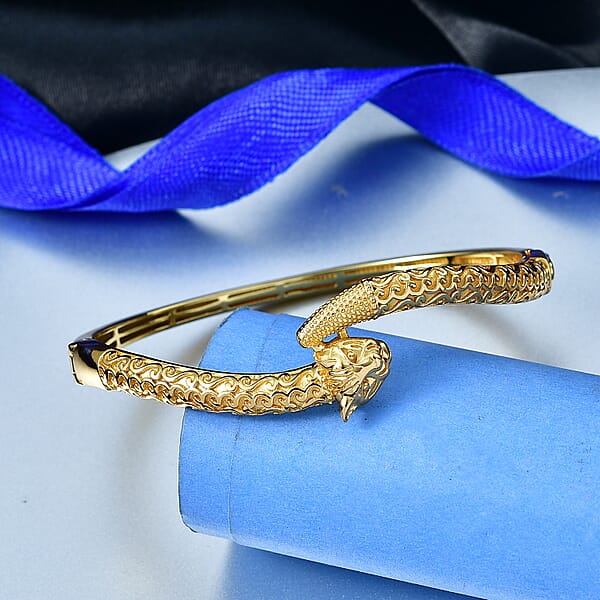 EverTrue Bronzella Collection Full Bangle Bracelet In 18K Yellow Gold Plated Bronze (6.50 In)