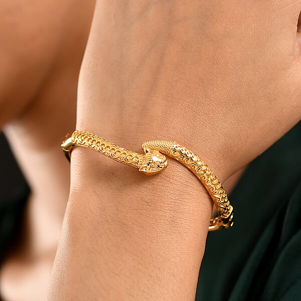 EverTrue Bronzella Collection Full Bangle Bracelet In 18K Yellow Gold Plated Bronze (6.50 In)