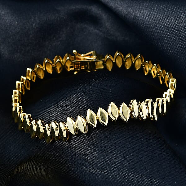 EverTrue Bronzella Collection Golden Rhythm Bracelet In 18K Yellow Gold Plated Bronze (6.50 In)
