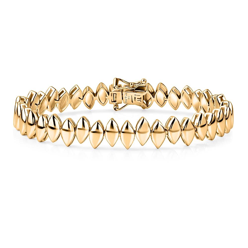 EverTrue Bronzella Collection Golden Rhythm Bracelet in 18K Yellow Gold Plated Bronze (6.50 In)