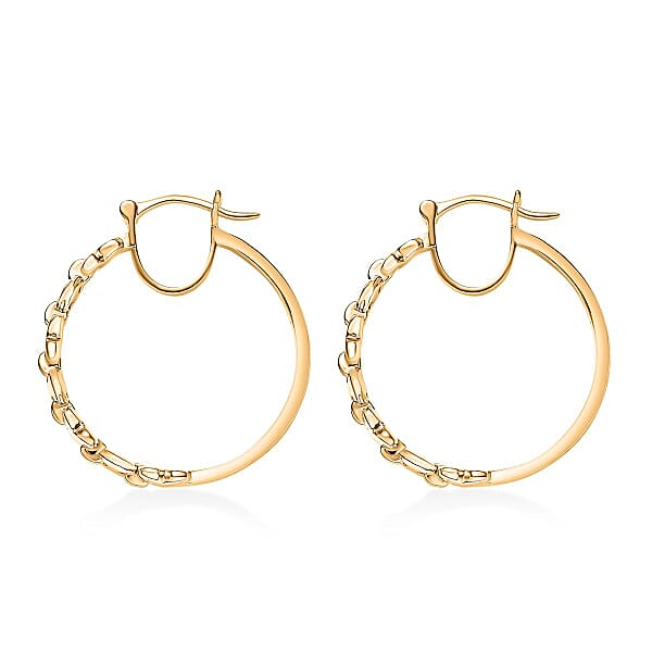 EverTrue Bronzella Collection Heart Hoop Earrings In 18K YG Plated Bronze