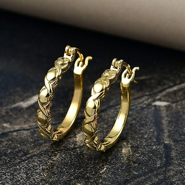 EverTrue Bronzella Collection Helix Hoop Earrings In 18K YG Plated Bronze