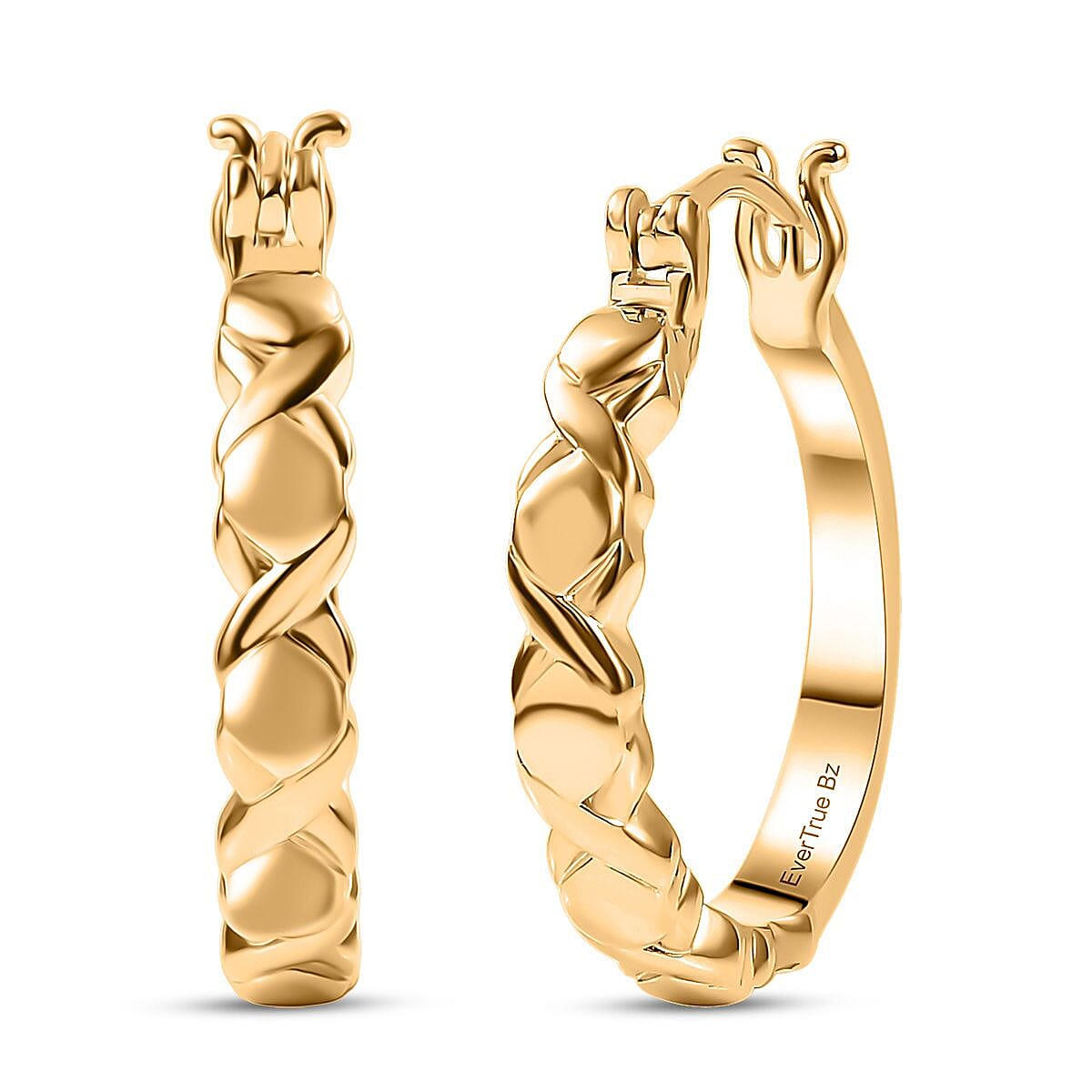 EverTrue Bronzella Collection Helix Hoop Earrings in 18K YG Plated Bronze