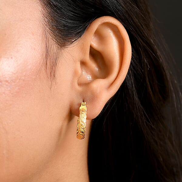 EverTrue Bronzella Collection Hoop Earring In 18K YG Plated Bronze