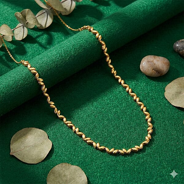 EverTrue Bronzella Collection Line Necklace In 18K YG Plated Bronze 18-20 Inches