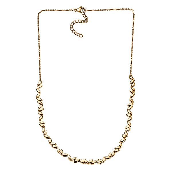 EverTrue Bronzella Collection Line Necklace In 18K YG Plated Bronze 18-20 Inches