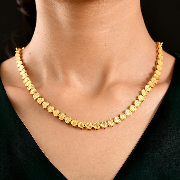 EverTrue Bronzella Collection Link Necklace In 18K YG Plated Bronze 18-20 Inches