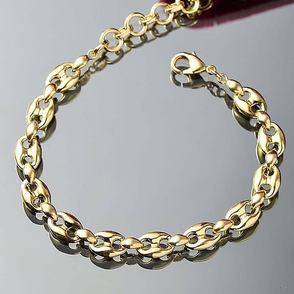 EverTrue Bronzella Collection Mariner Link Bracelet In 18K YG Plated Bronze (6.50-8.0In)