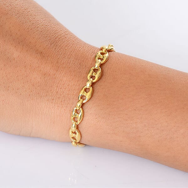EverTrue Bronzella Collection Mariner Link Bracelet In 18K YG Plated Bronze (6.50-8.0In)