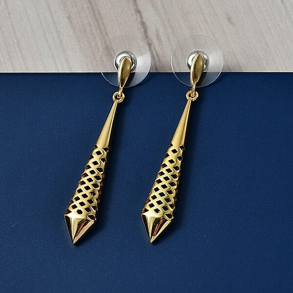 EverTrue Bronzella Collection Prism Edge Drop Earrings In 18K YG Plated Bronze