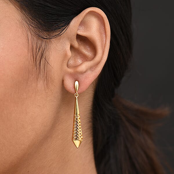 EverTrue Bronzella Collection Prism Edge Drop Earrings In 18K YG Plated Bronze