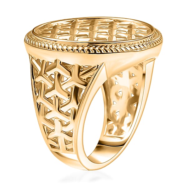 EverTrue Bronzella Collection Sacred Lattice Ring In 18K YG Plated Bronze