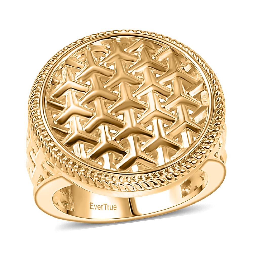 EverTrue Bronzella Collection Sacred Lattice Ring in 18K YG Plated Bronze