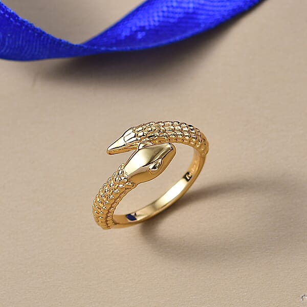 EverTrue Bronzella Collection Serpent Ring In 18K YG Plated Bronze