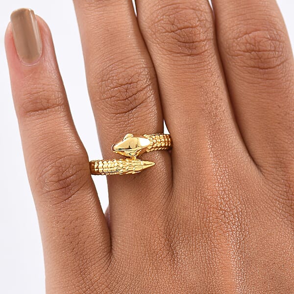 EverTrue Bronzella Collection Serpent Ring In 18K YG Plated Bronze