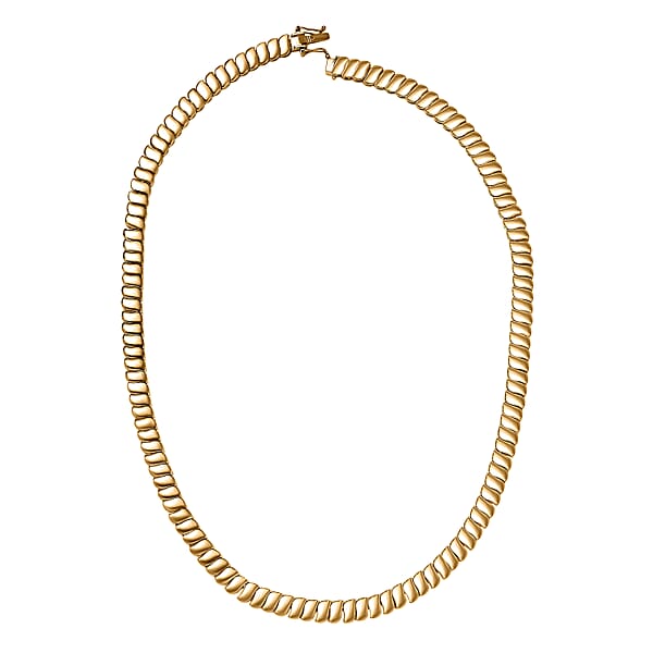 EverTrue Bronzella Collection Wave Link Necklace In 18K YG Plated Bronze 18 Inches
