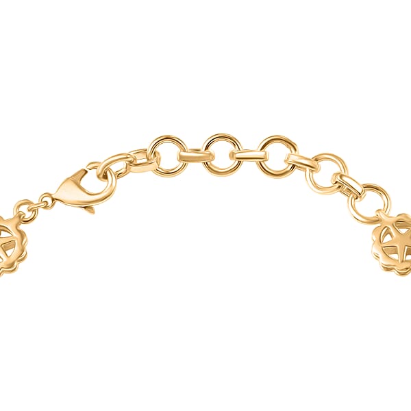 EverTrue Brozella Collection Fancy Bracelet In 18K YG Plated Bronze (6.50-8.0In)