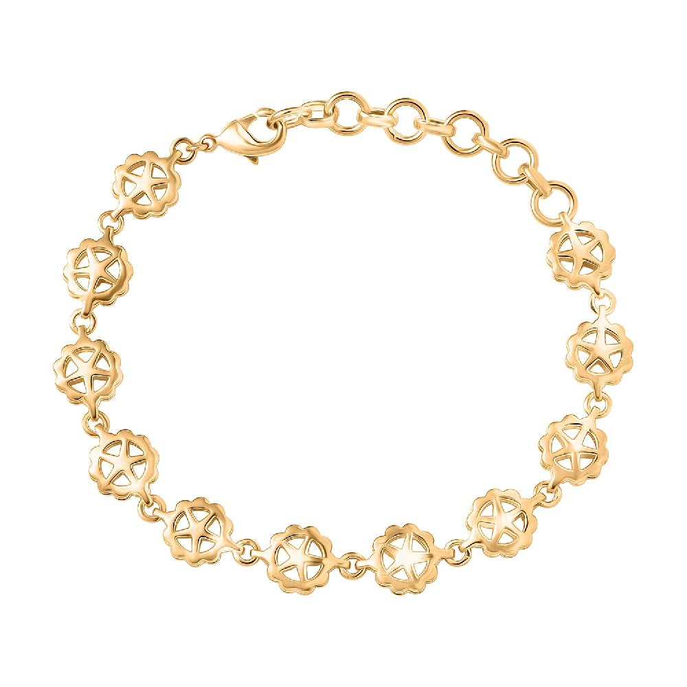 EverTrue Brozella Collection Fancy Bracelet in 18K YG Plated Bronze (6.50-8.0In)