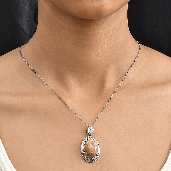 EverTrue Cherry Creek Pendant Necklace In Stainless Steel 16.10 Ctw (20 Inches)