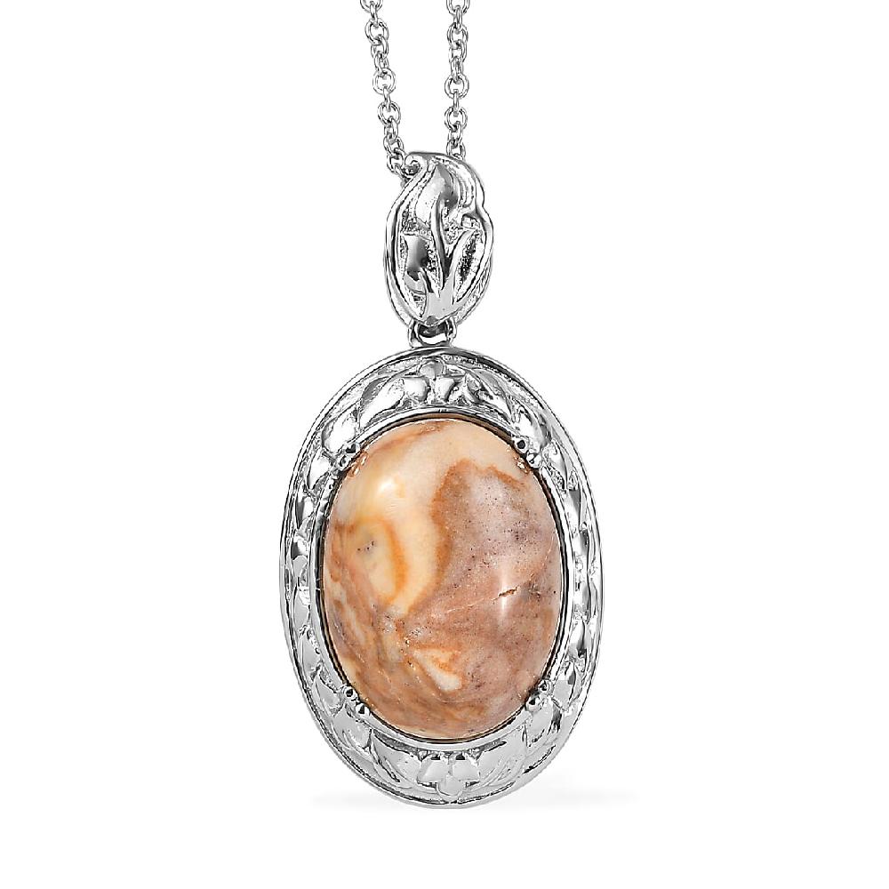 EverTrue Cherry Creek Pendant Necklace in Stainless Steel 16.10 ctw (20 Inches)