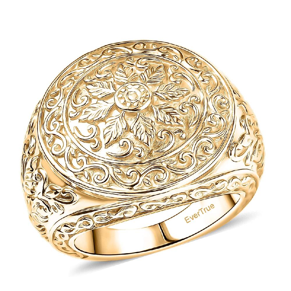 EverTrue Fillegree Work Ring in 18K YG Plated Bronze