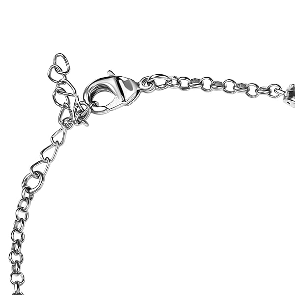 EverTrue Mozambique Garnet 4.10 Ctw Bracelet In 18K YG Plated And Platinum Bond (6.50-1.50In)