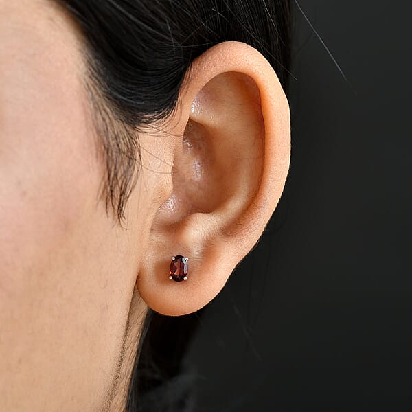 EverTrue Mozambique Garnet Earrings In Platinum Bond 1.15 Ctw