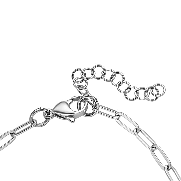 EverTrue Simulated Blue Diamond Bracelet In Stainless Steel (6.50 In)