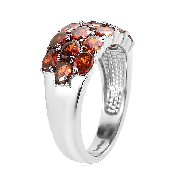 EverTrue Simulated Red Diamond Ring In Stainless Steel 3.50 Ctw