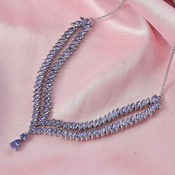 EverTrue Tanzanite Necklace In Platinum Bond 8.30 Ctw (18-20 Inches) (Del. In 10-12 Days)