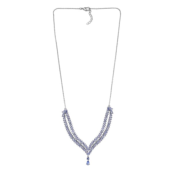 EverTrue Tanzanite Necklace In Platinum Bond 8.30 Ctw (18-20 Inches) (Del. In 10-12 Days)