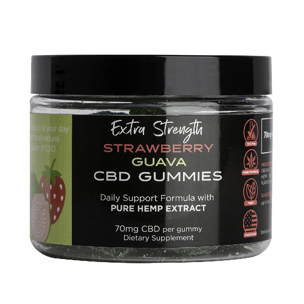 Extra Strength CBD For Life Strawberry Guava Gummies - 30 Ct - 70 mg CBD