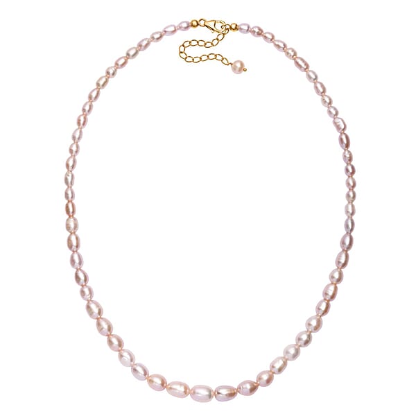 Freshwater Pearl Drop Shape Sun-Kissed Necklace In 18K Vermeil Yellow Gold Over Sterling Silver 18 Inches