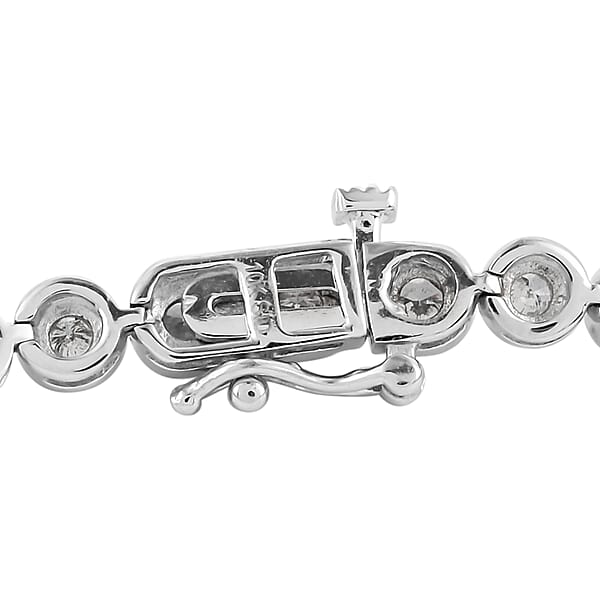 G-H I1 Diamond 3.00 Ctw Bracelet In 10K White Gold (7.25 In) 8.50 Grams