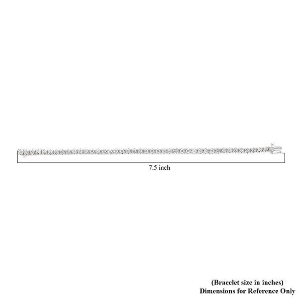 G-H I1 Diamond 3.00 Ctw Bracelet In 10K White Gold (7.25 In) 8.50 Grams
