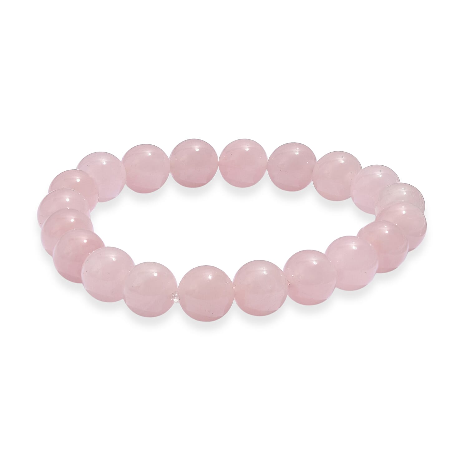 Galilea Rose Quartz 148.00 ctw Beaded Stretch Bracelet