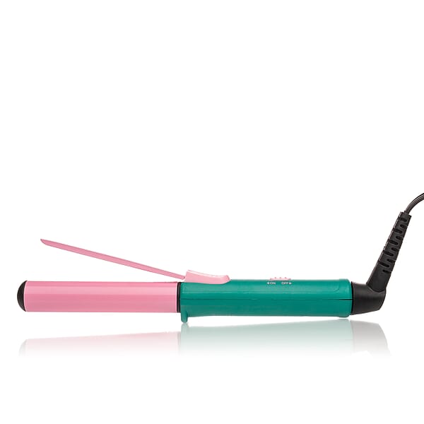 Glister Mini Curls Travel Clip Curler With Carrying Pouch - Watermelon