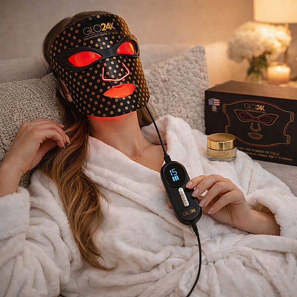 GLO24K 7 Color Photon Rejuvenation Super LED Mask (Lifetime Warranty)
