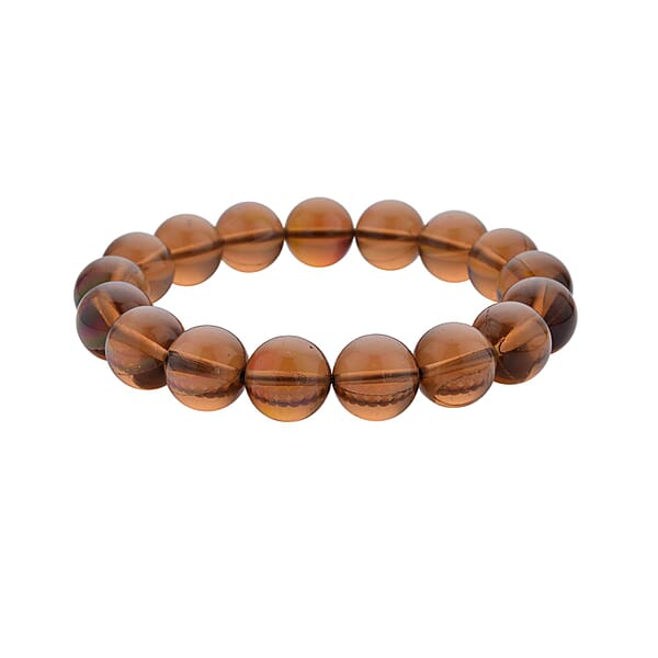 Golden Aurora Glass Beaded Stretch Bracelet