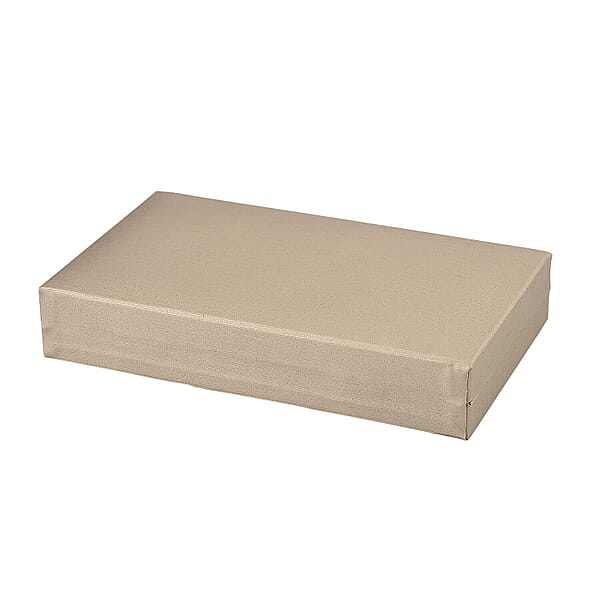 Golden Faux Leather And Rose Red Velvet LED Light Packaging Box