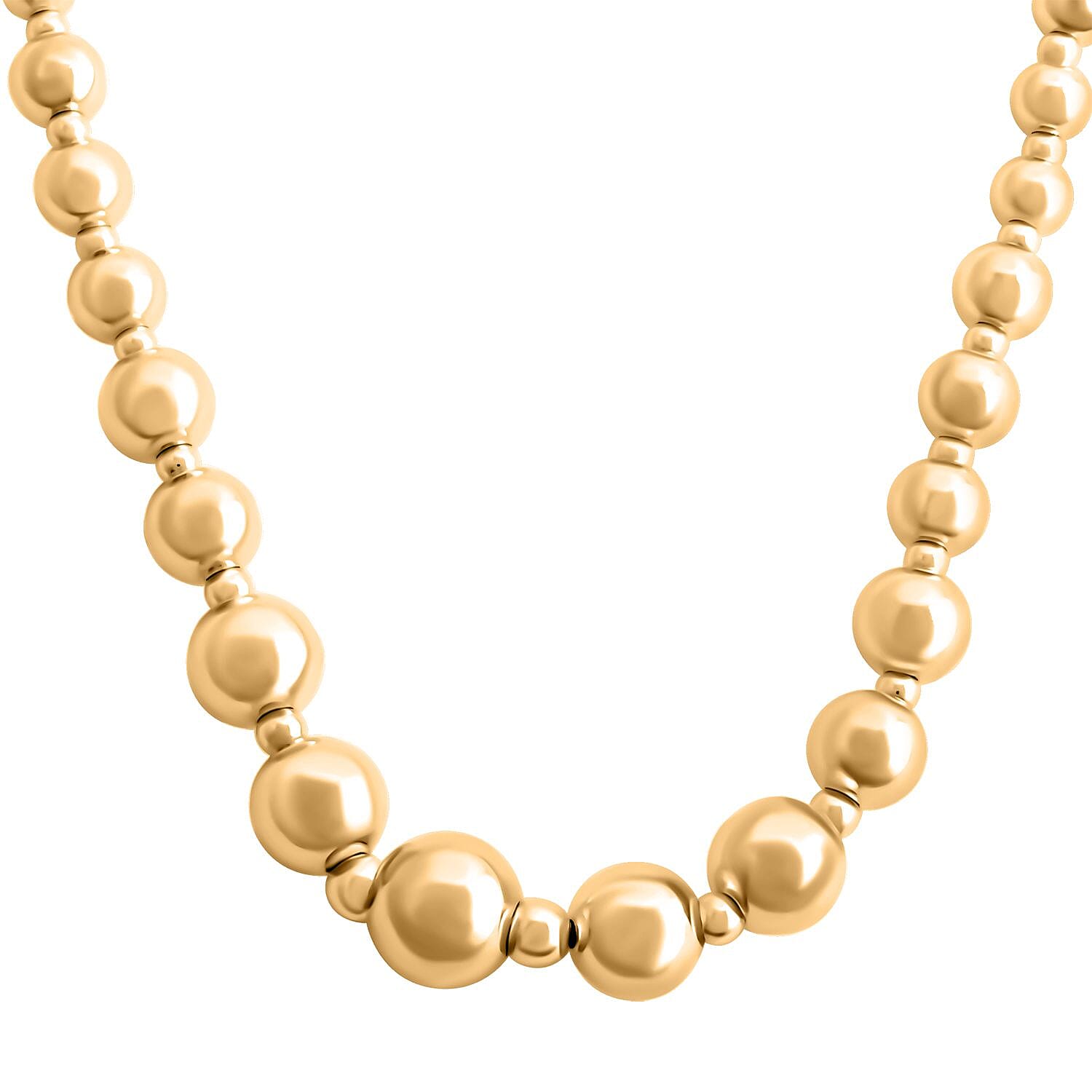 Graduated Bolle Italian 14K Yellow G9old Necklace 18 Inches 5.08 Grams
