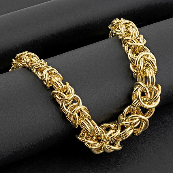 Graduating Byzantine Chain Necklace In 10K Yellow Gold 37.5 Grams 18 Inches