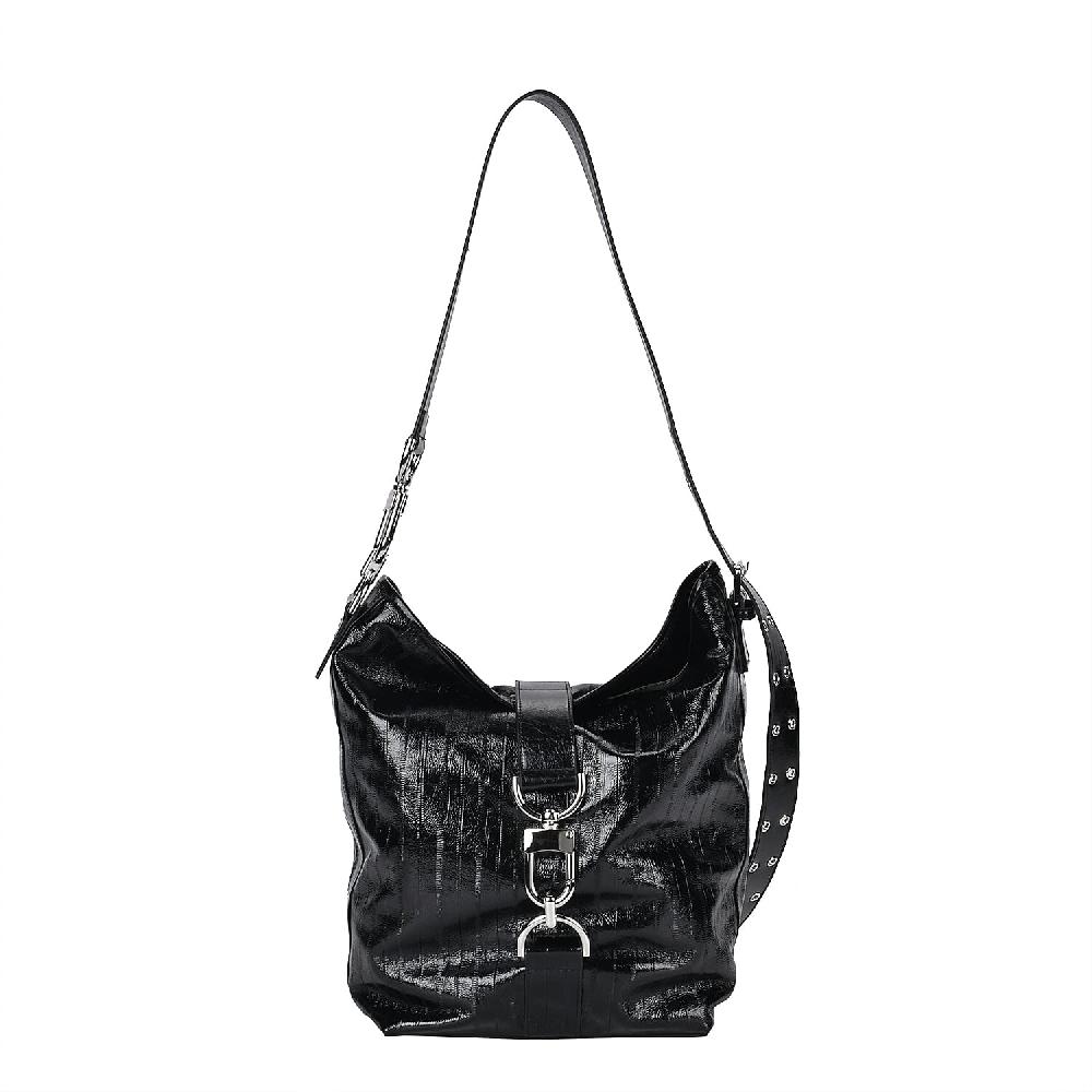 Grand Pelle Black Genuine Leather Crossbody Bag