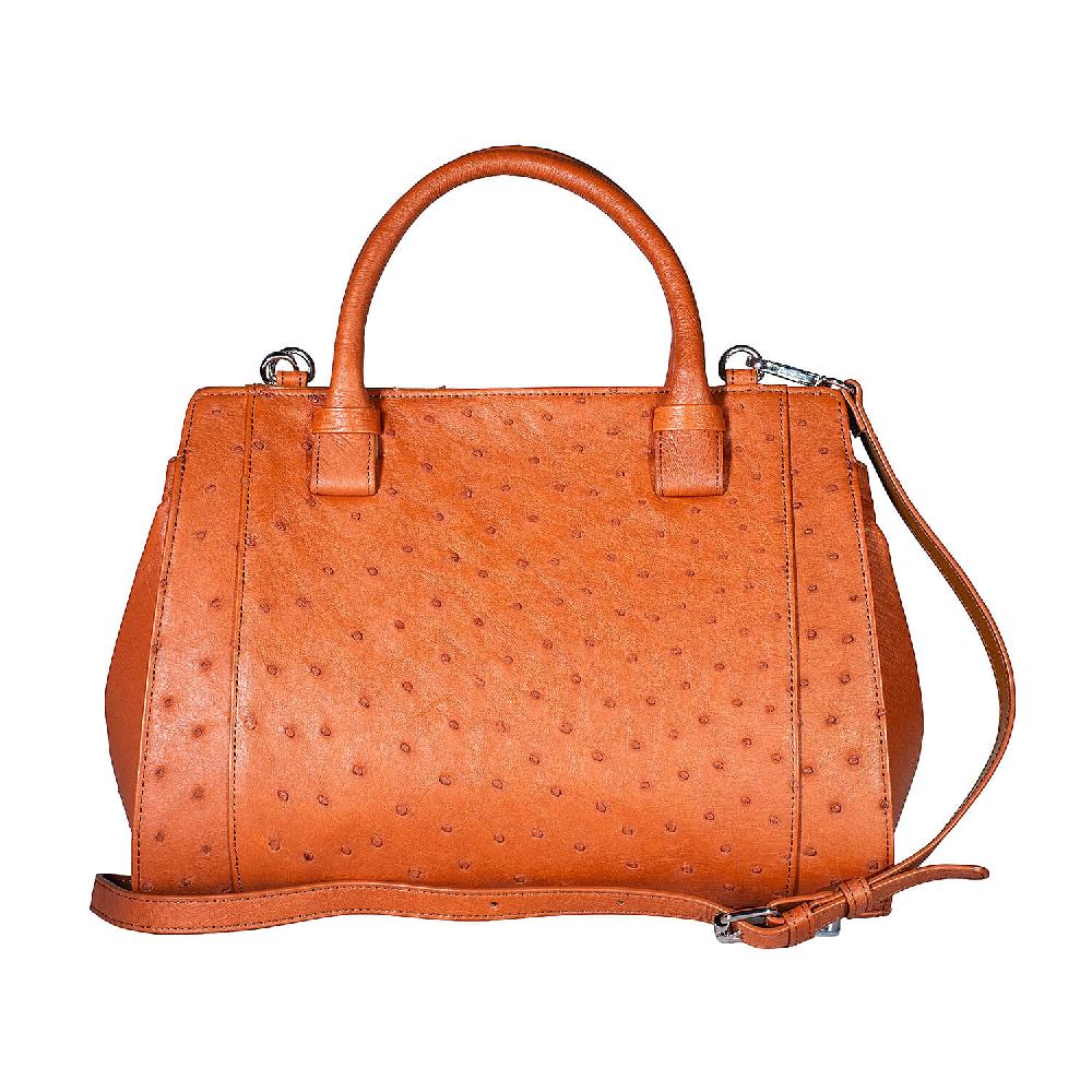 Grand Pelle Brown Genuine Ostrich Leather Tote Bag