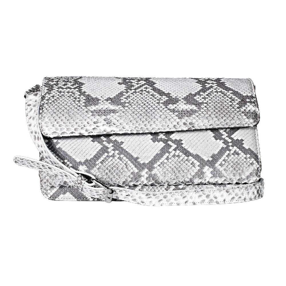 Grand Pelle Natural Genuine Python Leather Shoulder Flap Bag