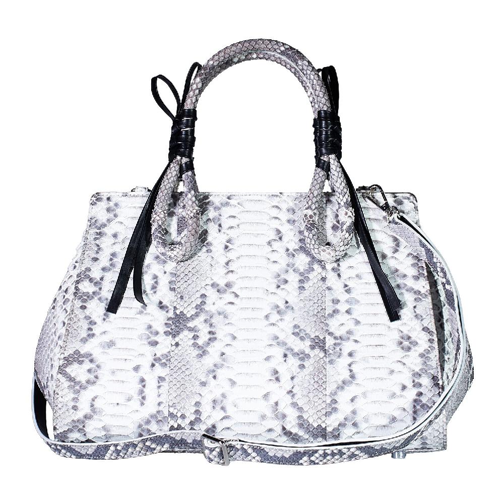 Grand Pelle Natural Genuine Python Leather Tote Bag