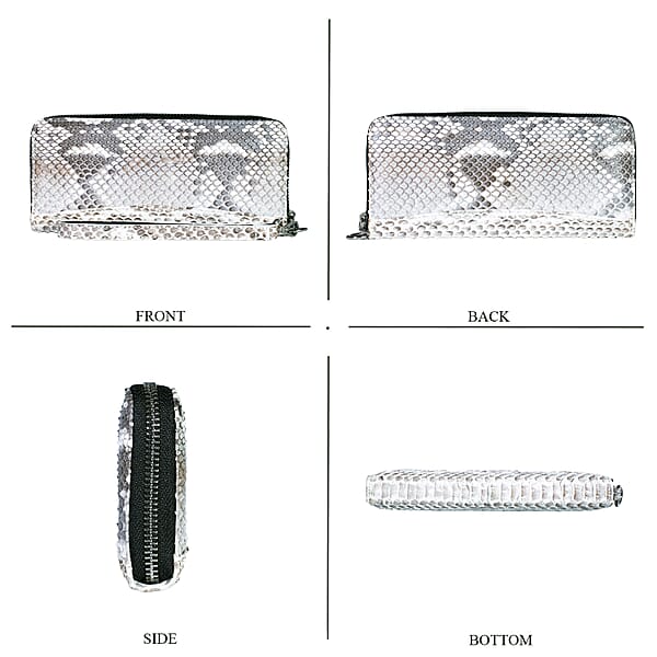 Grand Pelle Natural Genuine Python Leather Wallet